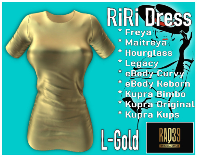 [R39] RiRi Dress-L-Gold