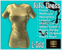 [R39] RiRi Dress-L-Gold