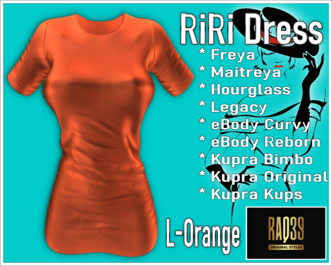 [R39] RiRi Dress-L-Orange