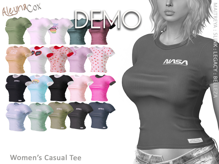 DEMO [ALEYNACOX] - WOMEN'S CASUAL TEE