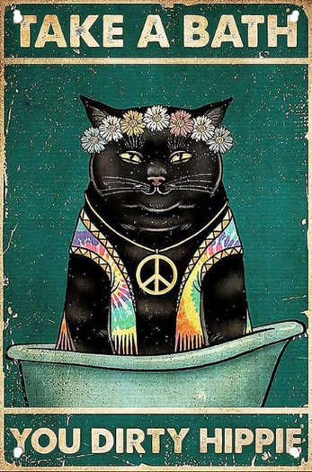 Cat Sign-Take a Bath