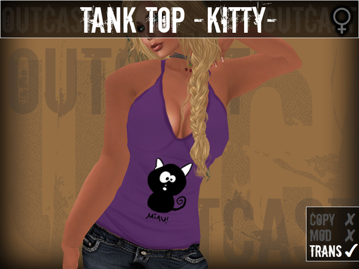 **OC** TankTop Kitty -Purple-