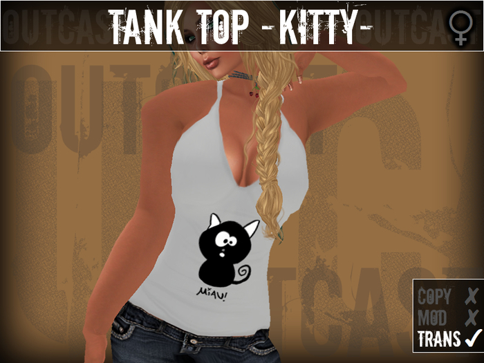 **OC** TankTop Kitty -White-