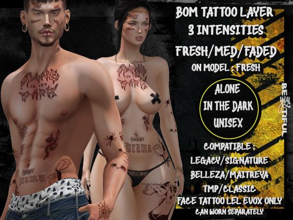 beYOUtiful. Alone In The Dark BOM Tatto Layer
