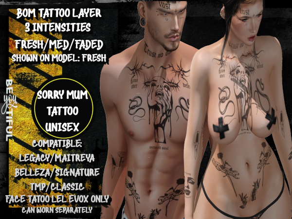 beYOUtiful. Sorry Mum BOm Tattoo Layer