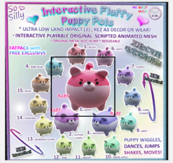 01 So Silly Interactive Fluffy Puppy Pet BOX - ROSEY RARE