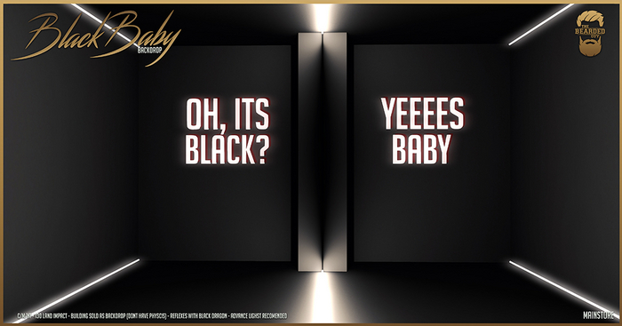 Black Baby Backdrop - The Bearded Guy