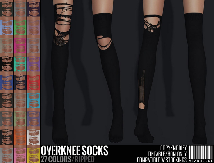 WeArH0uSE [overknee socks] Ripped/Fatpack