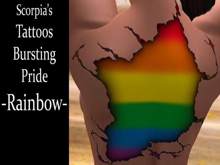 Bursting Pride Tattoo - Rainbow