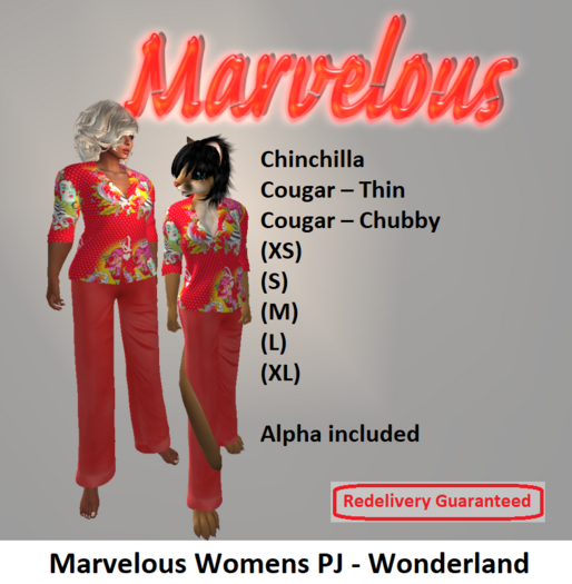 Marvelous Womens PJ - Wonderland