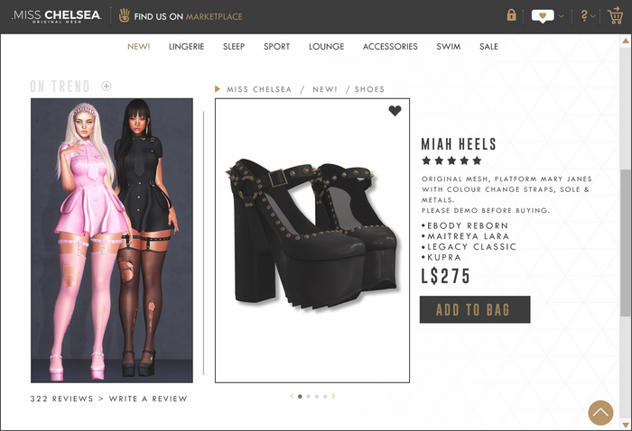 .miss chelsea. Miah Heels Black