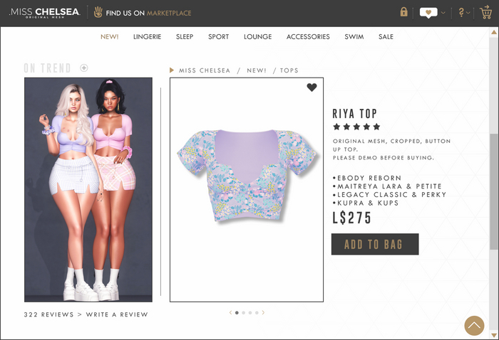 .miss chelsea. Riya Top Meadow