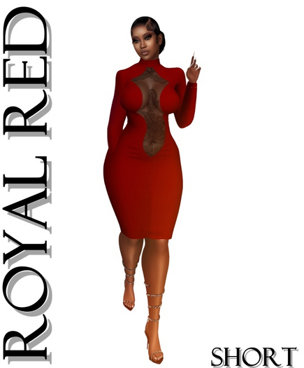 Sensation Dress Short- Red