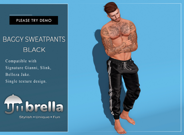 UMbreLLa - Black Baggy Sweatpants SIGNATURE/BELLEZA/SLINK