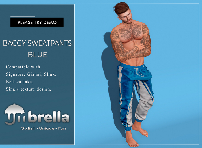 UMbreLLa - Blue Baggy Sweatpants SIGNATURE/BELLEZA/SLINK