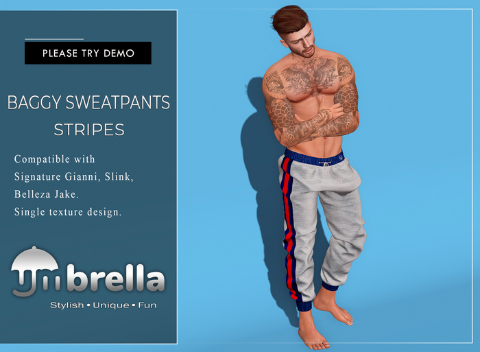 UMbreLLa - Stripes Baggy Sweatpants SIGNATURE/BELLEZA/SLINK