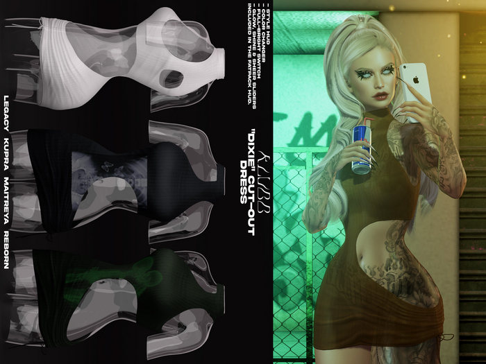 #KLUBB "Dixie" Cut-Out Dress [Au Naturel]