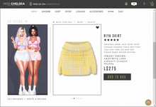 .miss chelsea. Riya Skirt Lemon Gingham