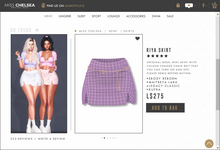 .miss chelsea. Riya Skirt Lavender Plaid