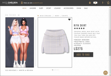 .miss chelsea. Riya Skirt Blue Gingham