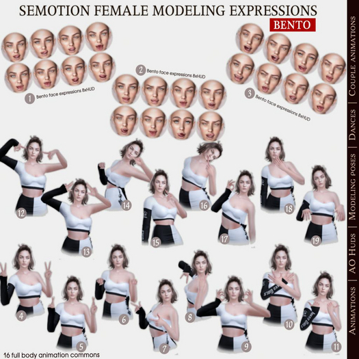 15. SEmotion Female Bento Expressions COMMON