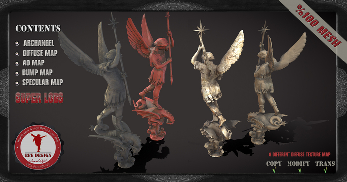 (Efe Design) Archangel Statue Fatpack Fullperm 