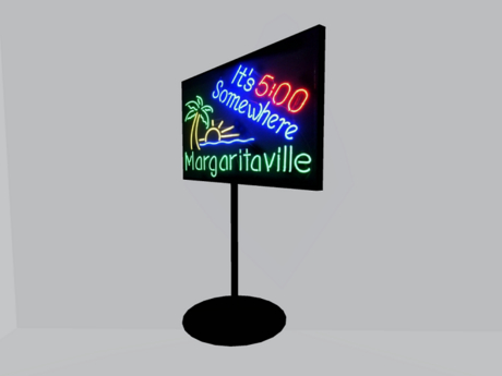 Second Life Marketplace - Rotating sign-Margaritaville