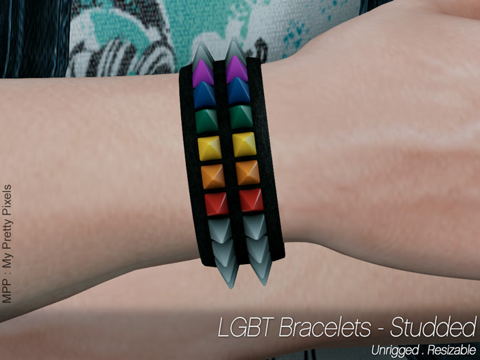 - MPP Mesh - LGBT Jewels - Studded Bracelets