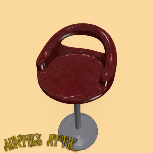 ATTIC - Old Leather Barstool