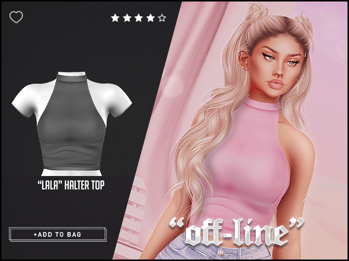 "Off-Line" x "Lala" Halter / Grey