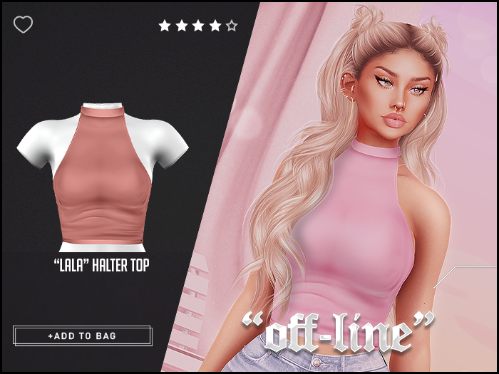 "Off-Line" x "Lala" Halter / Marzipan