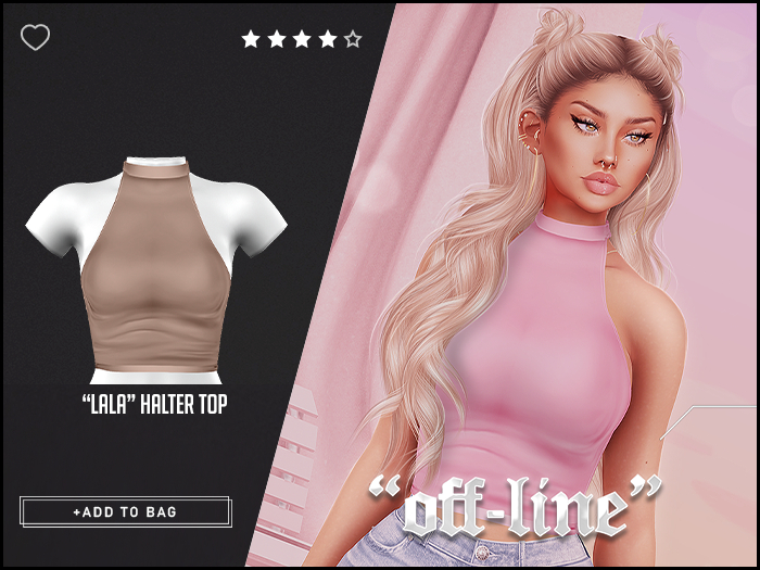 "Off-Line" x "Lala" Halter / Nude