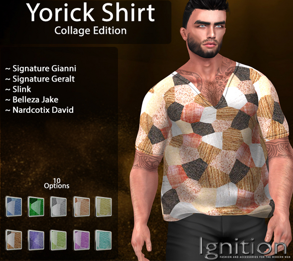 Ignition Yorick Shirt Collage
