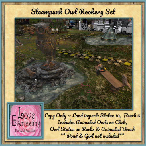 LE ~ Steampunk Owl Rookery Set 