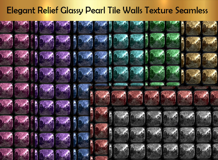 Glassy Pearl Tile Walls