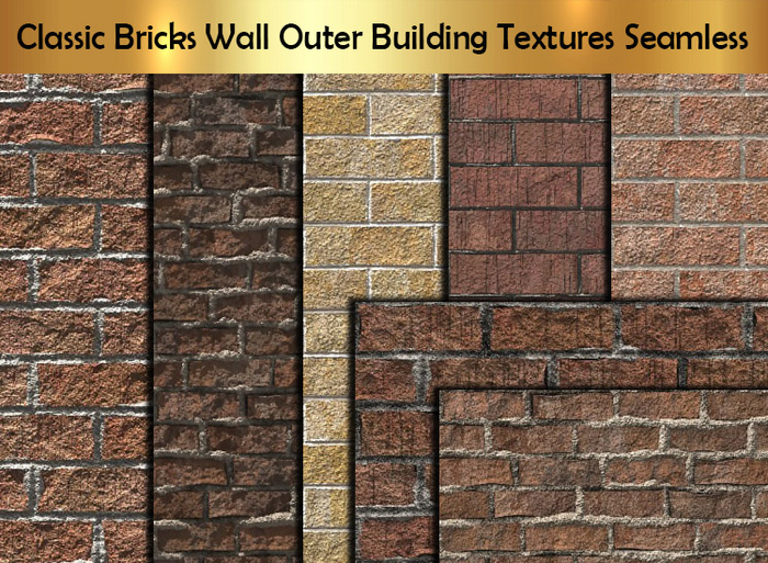Second Life Marketplace - Classic Bricks Wall Outer Building Textures ...