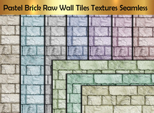 Pastel Brick Raw Wall Tiles Textures Seamless