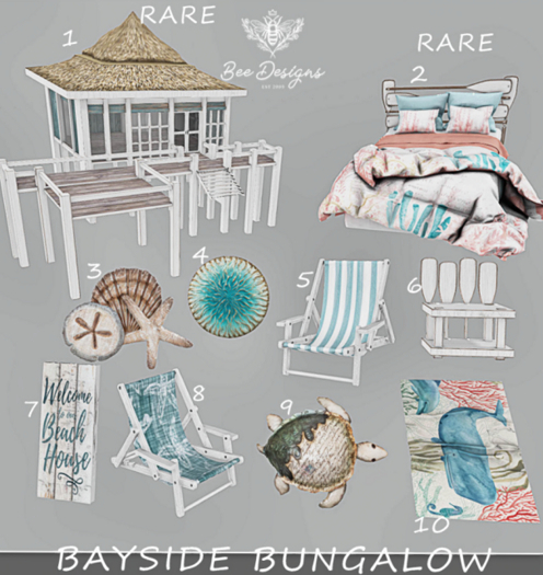 01 Bee Designs Bayside Bungalow RARE
