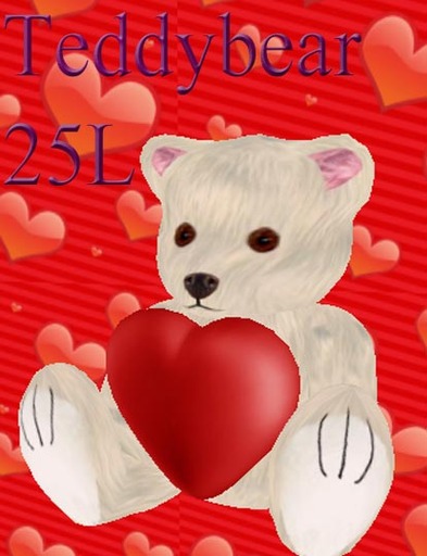 White Teddy Bear w/Heart
