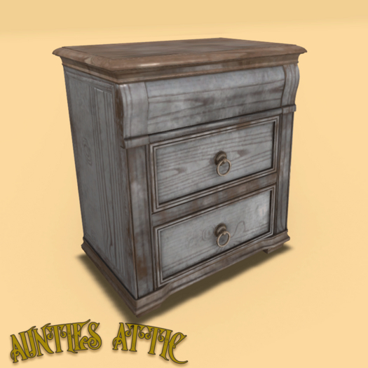 ATTIC - Old Faded Bedside Table