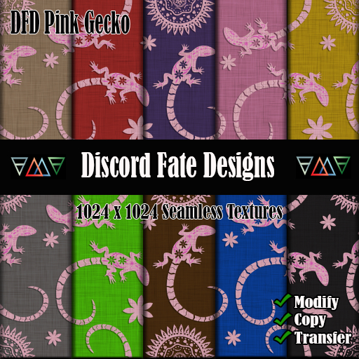 DFD Pink Gecko Fabric Full Perm