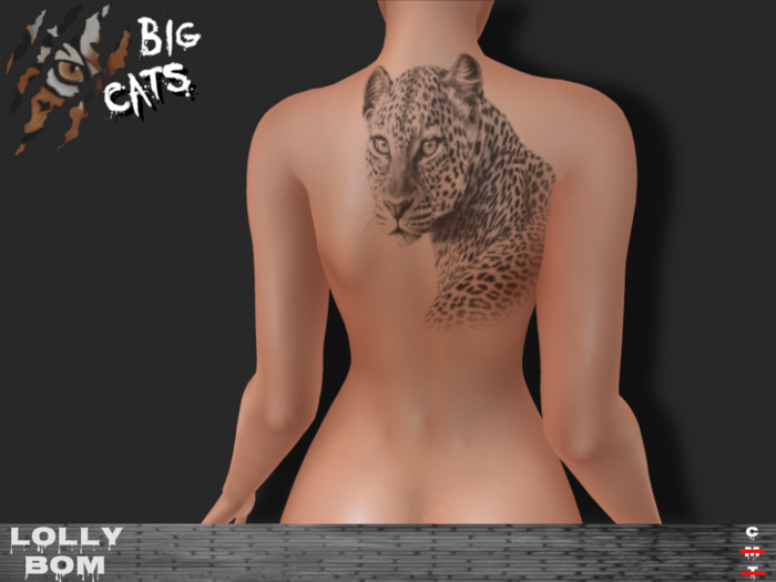 LOLLY's BOM things... [tattoo] BIG CATS - CALM (Back)