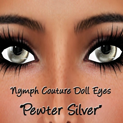 NYMPH COUTURE EYES - DOLL "PEWTER SILVER"