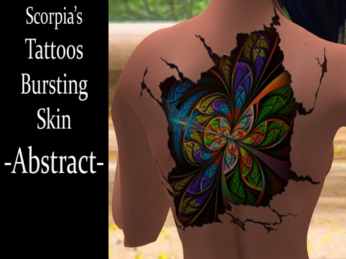 Bursting Skin Tattoo - Abstract