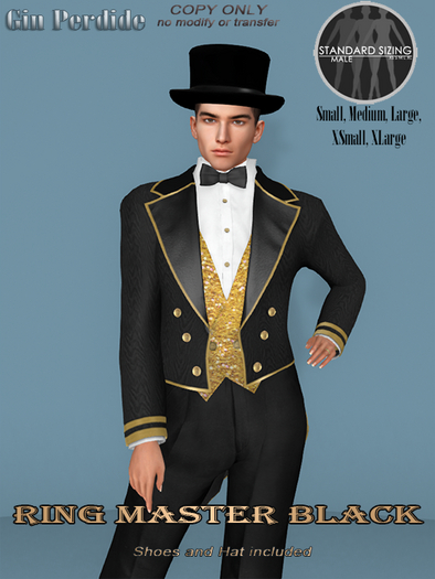 Ring Master Black Outfit 