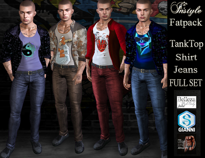 Sale 50%InStyl-FULL SET -Shirt&TankTop&Pants - Megapack HUD color-2