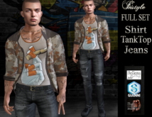 Sale 50%InStyl- SET Shirt&TankTop&Jeans -v3.2