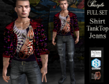 Sale 50%- SET Shirt&TankTop&Jeans -v3.3