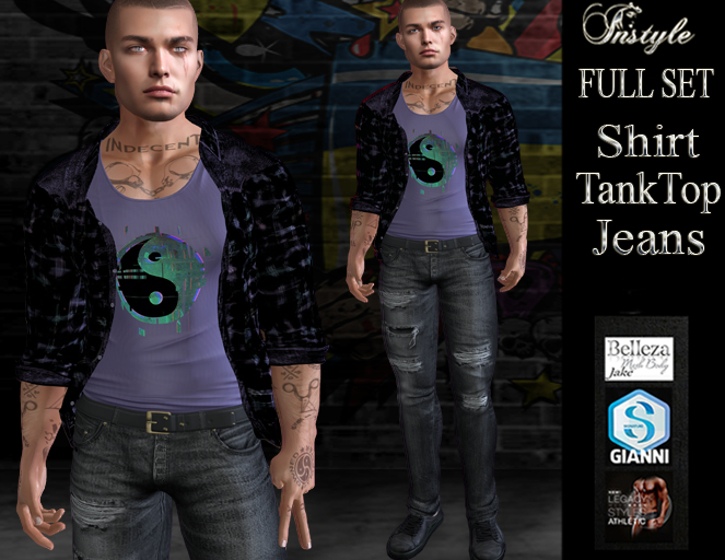 Sale 50%InStyl- SET Shirt&TankTop&Jeans -v3.4