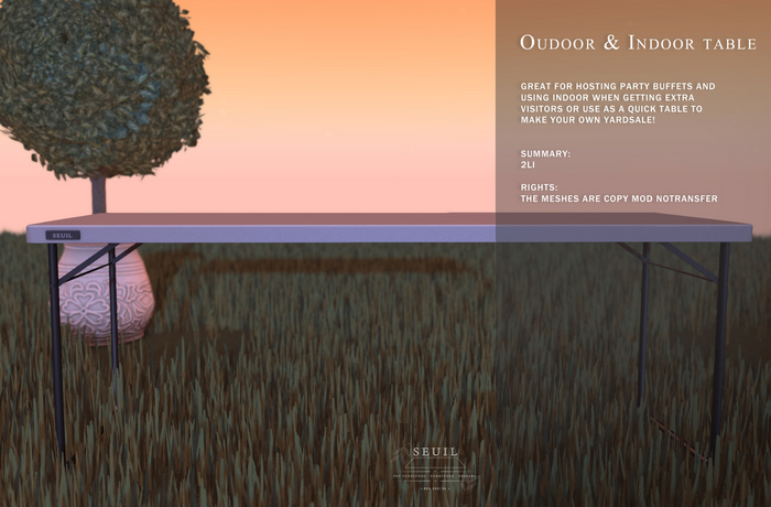 Outdoor & Indoor table